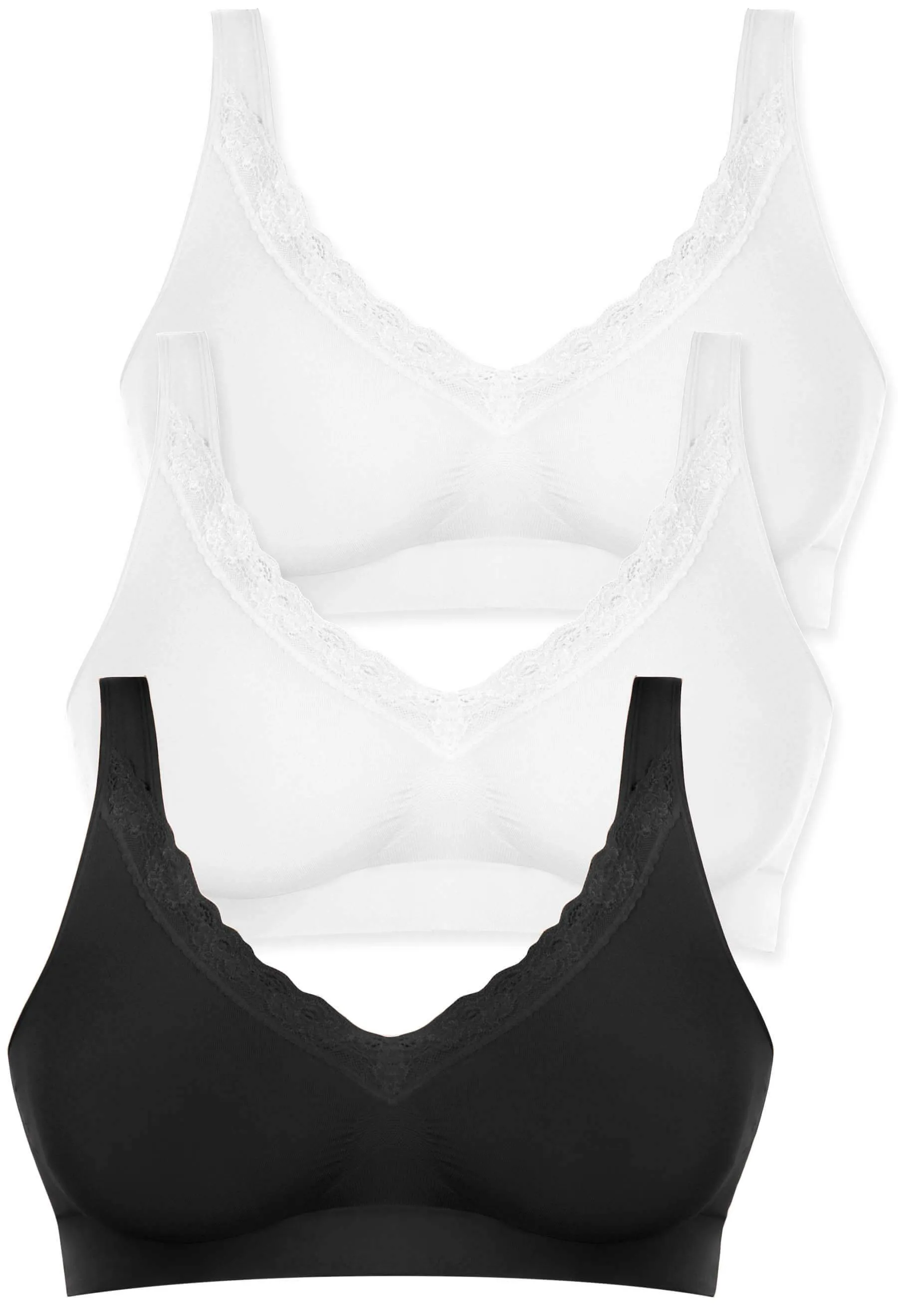 Pregnancy Cotton Rich Pull On Sleep Bra - 3 Pack
