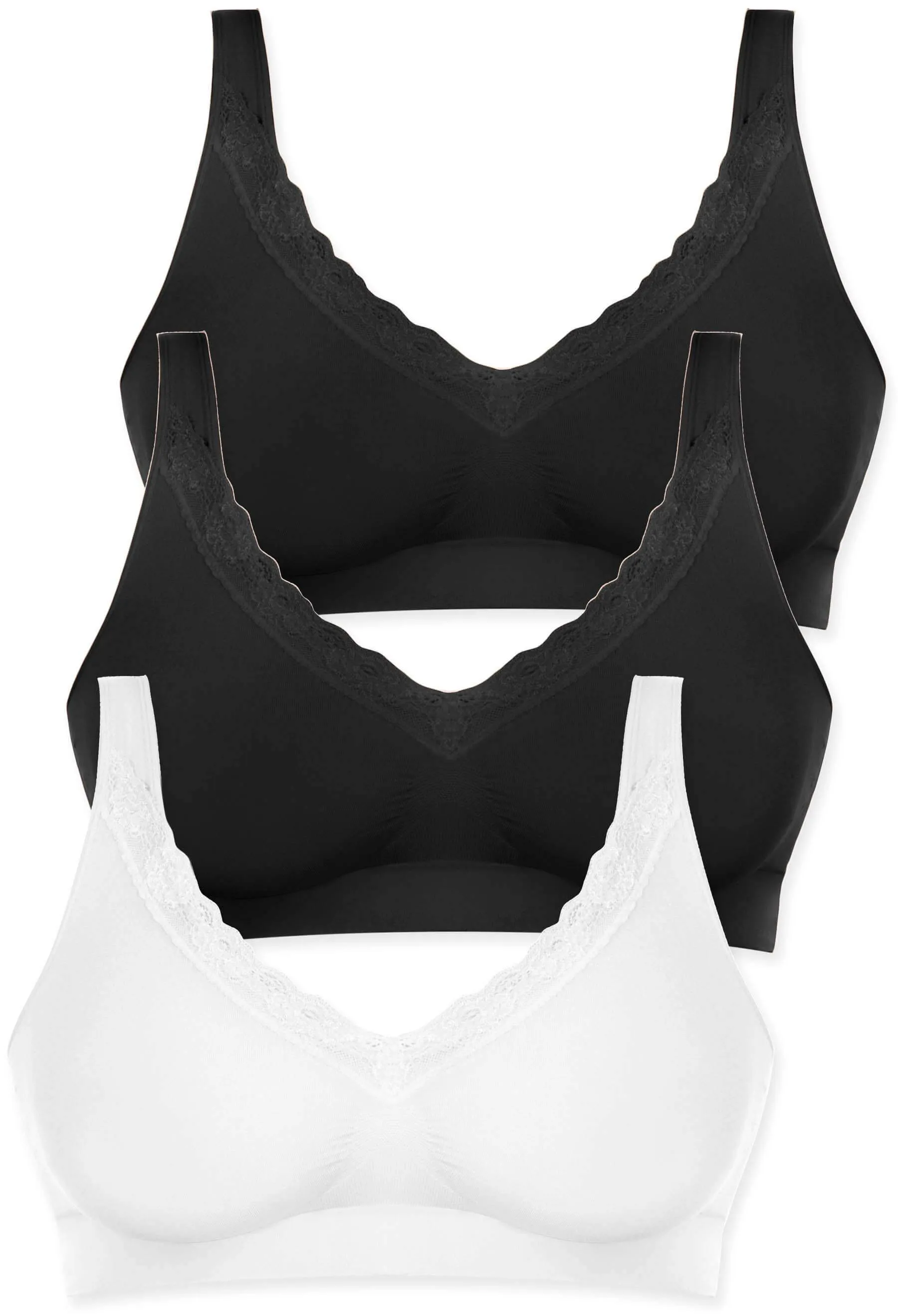 Pregnancy Cotton Rich Pull On Sleep Bra - 3 Pack