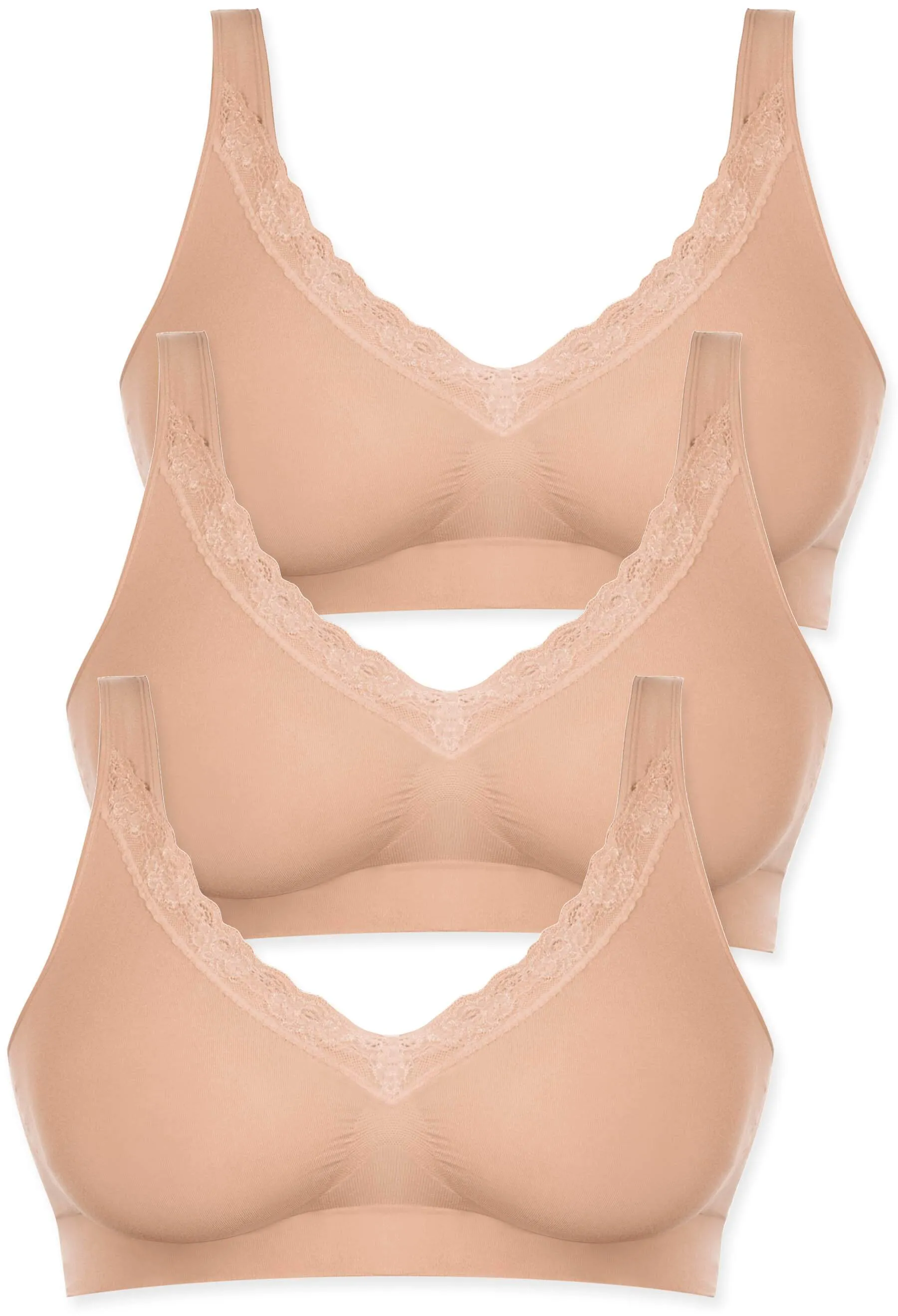 Pregnancy Cotton Rich Pull On Sleep Bra - 3 Pack