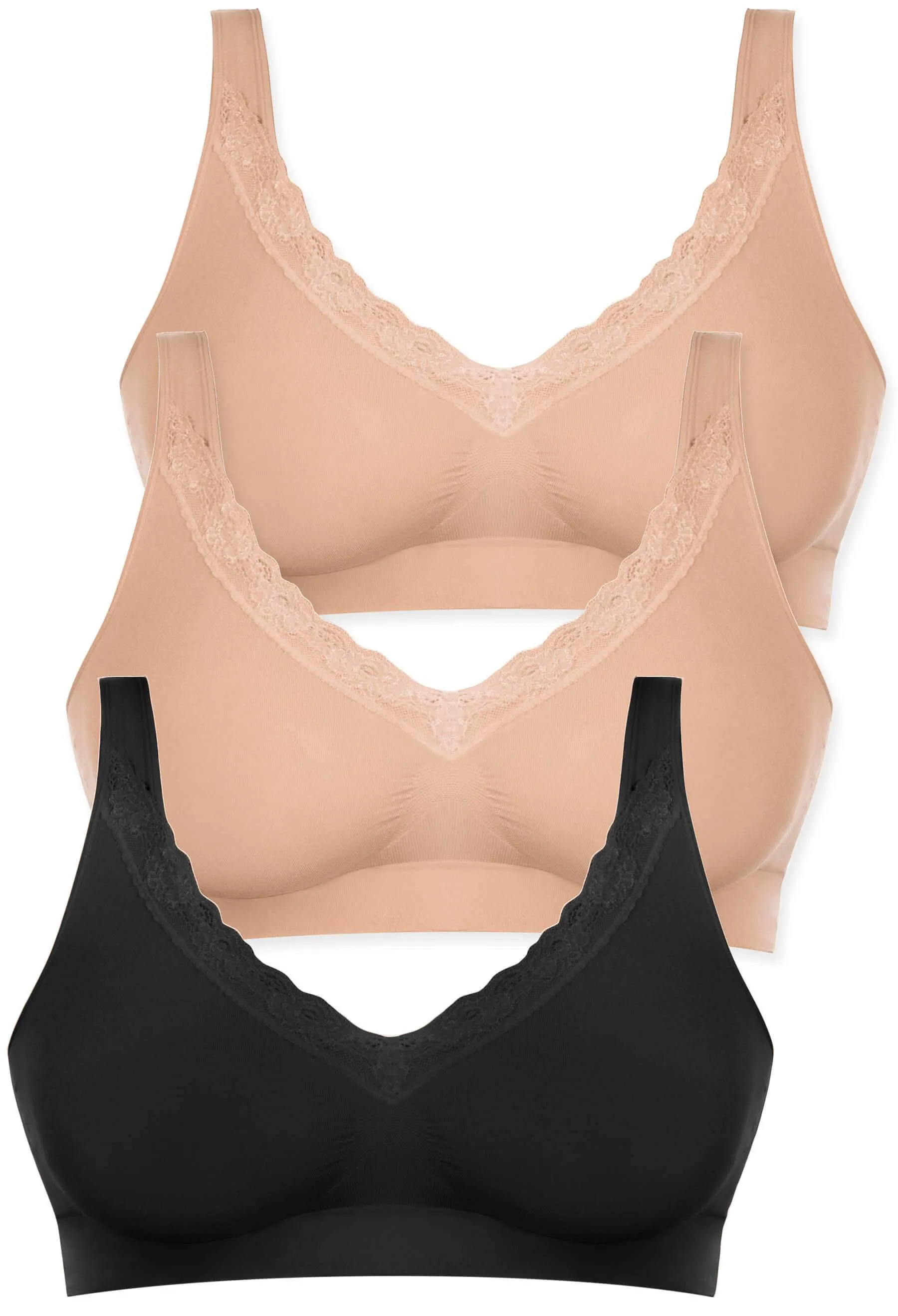 Pregnancy Cotton Rich Pull On Sleep Bra - 3 Pack
