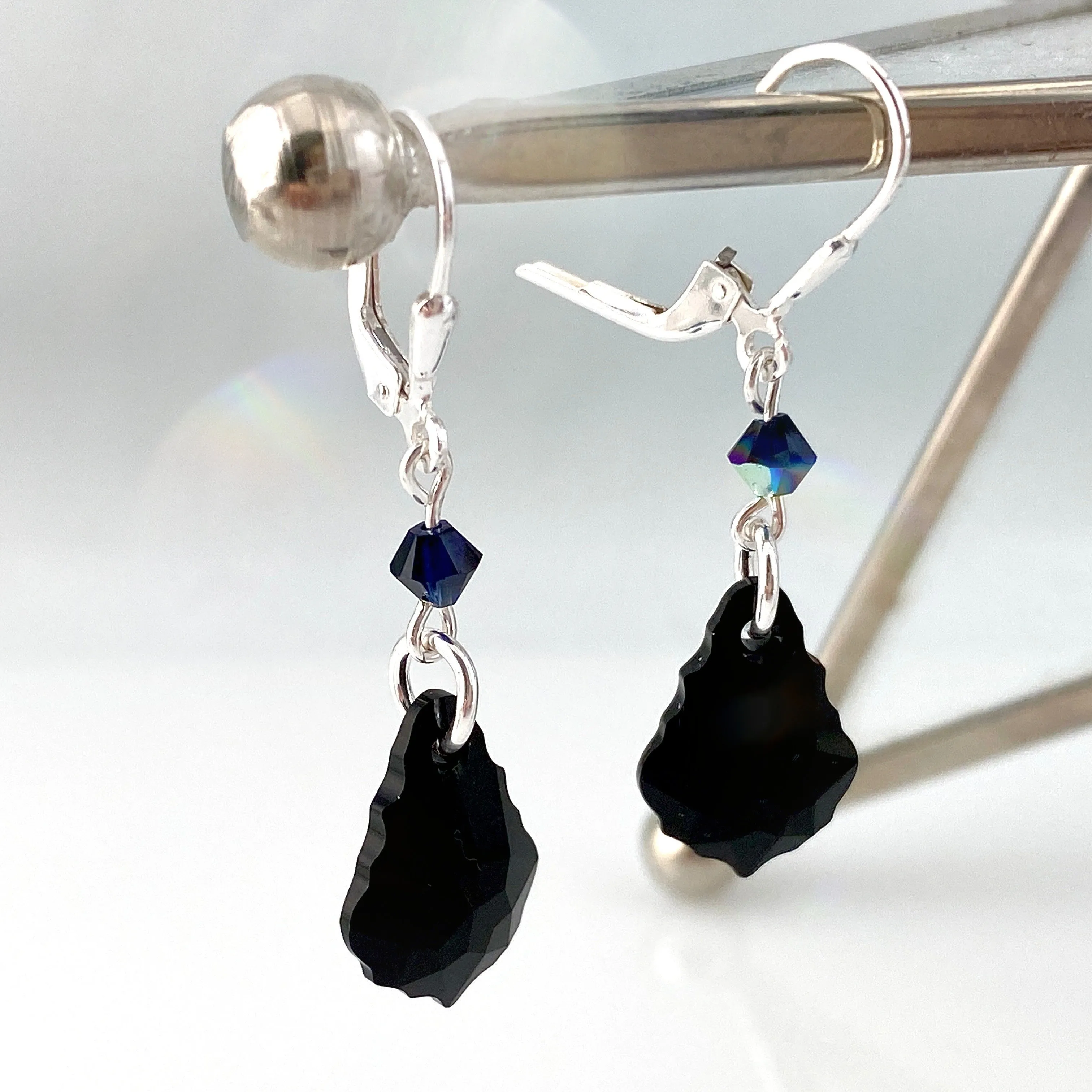 "Fancy Royals" (Black) Earrings