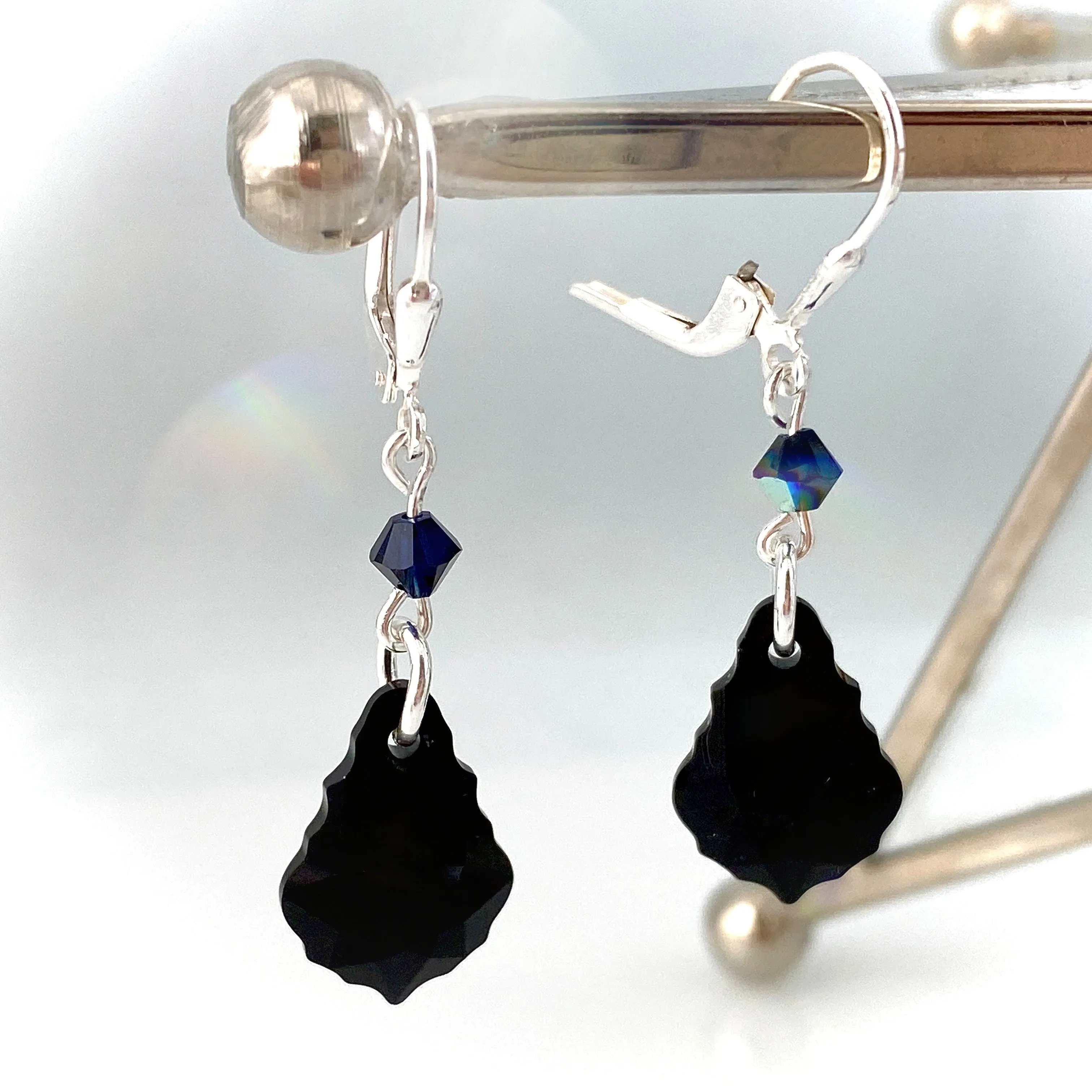 "Fancy Royals" (Black) Earrings