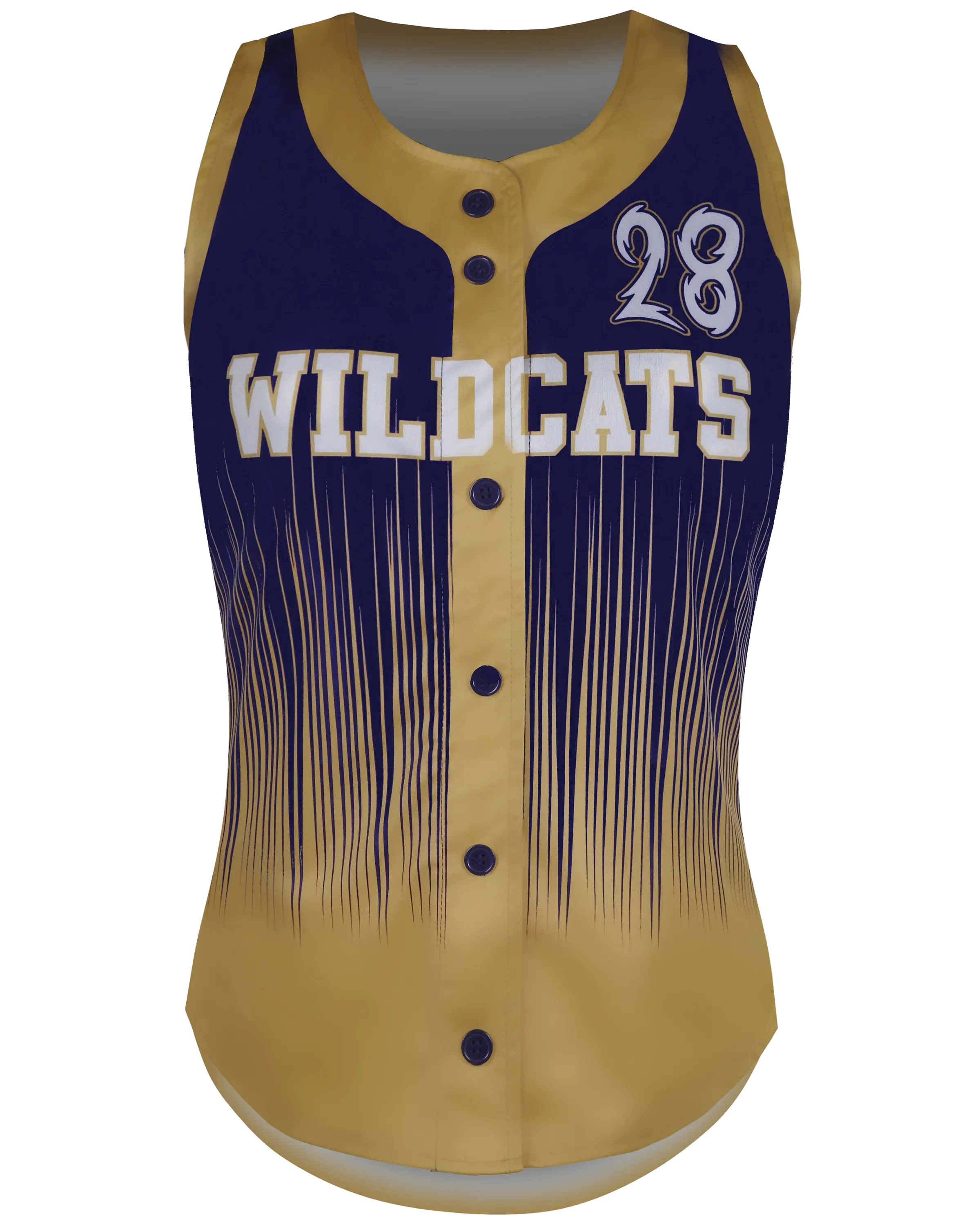 Racerback Full Button Softball Jersey