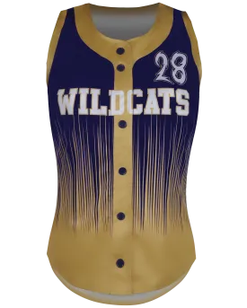Racerback Full Button Softball Jersey