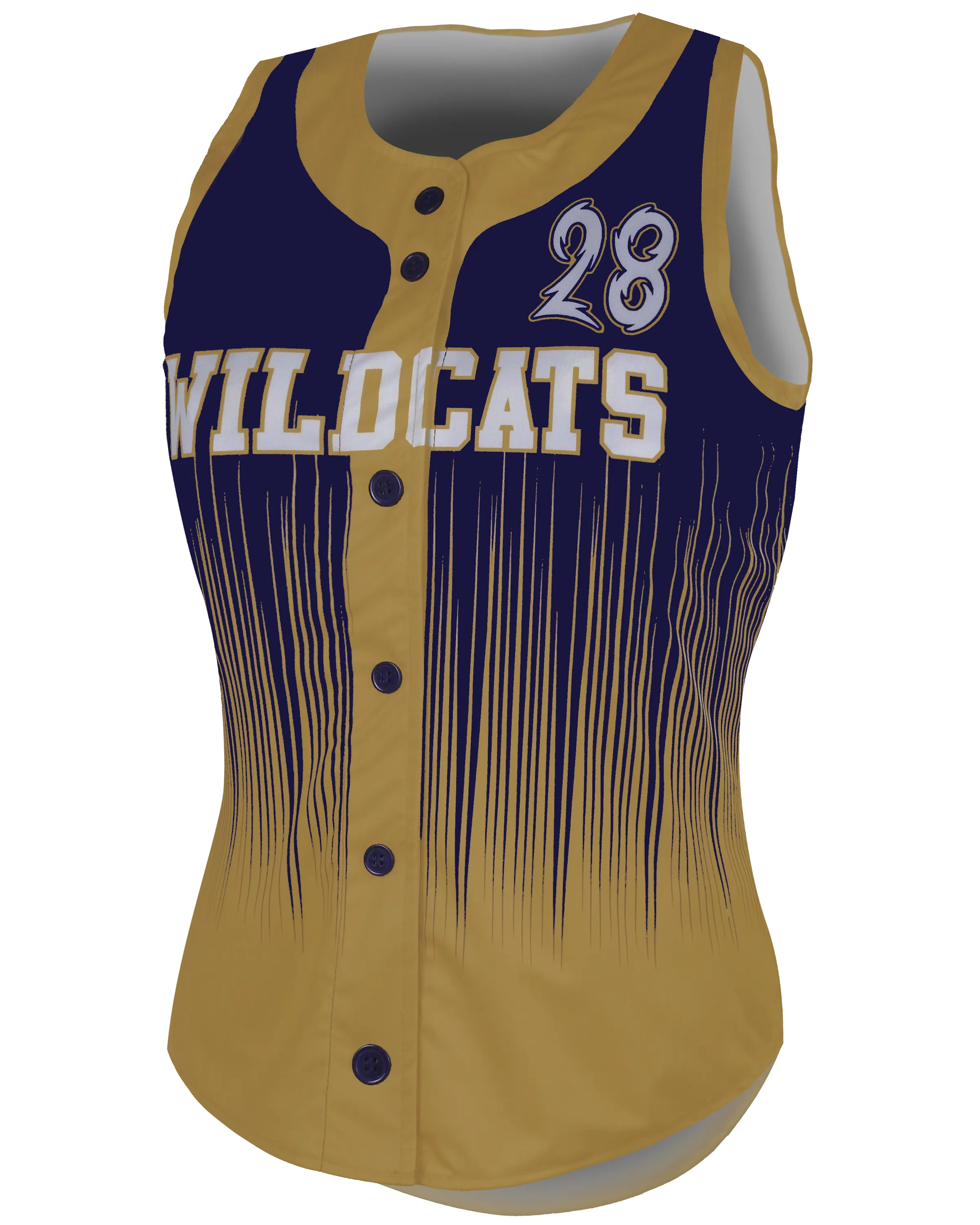 Racerback Full Button Softball Jersey