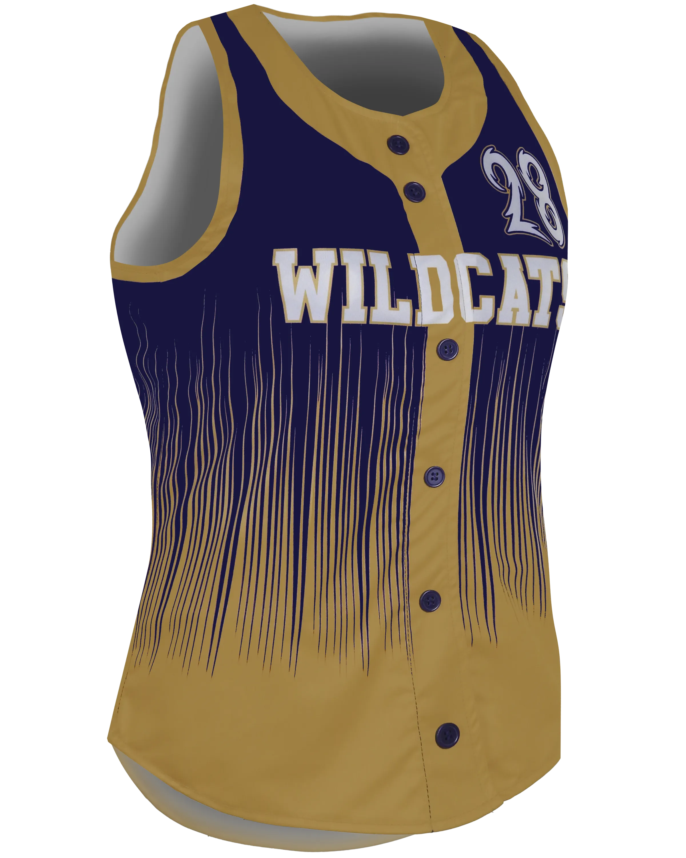 Racerback Full Button Softball Jersey