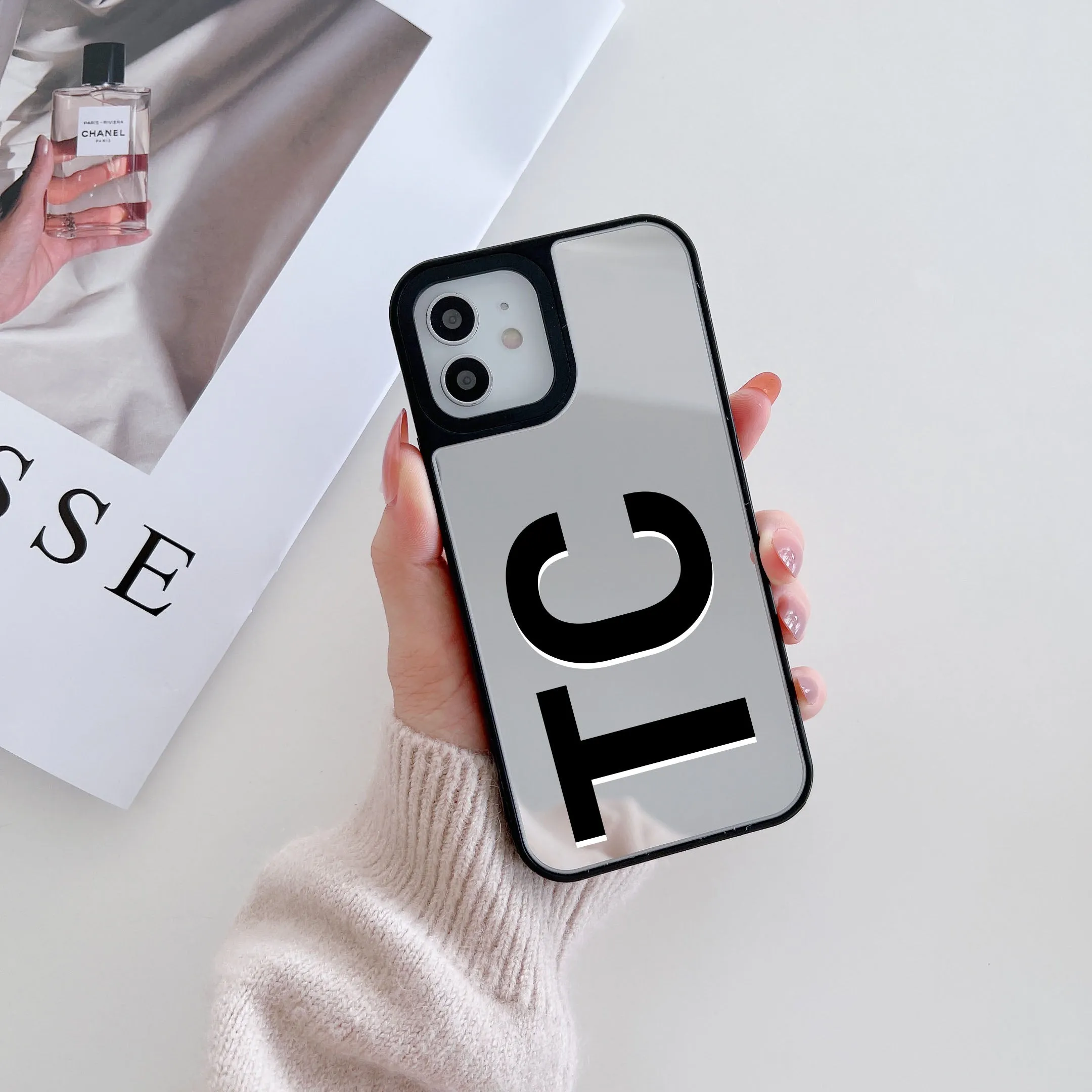 Reflective Mirror Customised Case for iPhone ( Silver )
