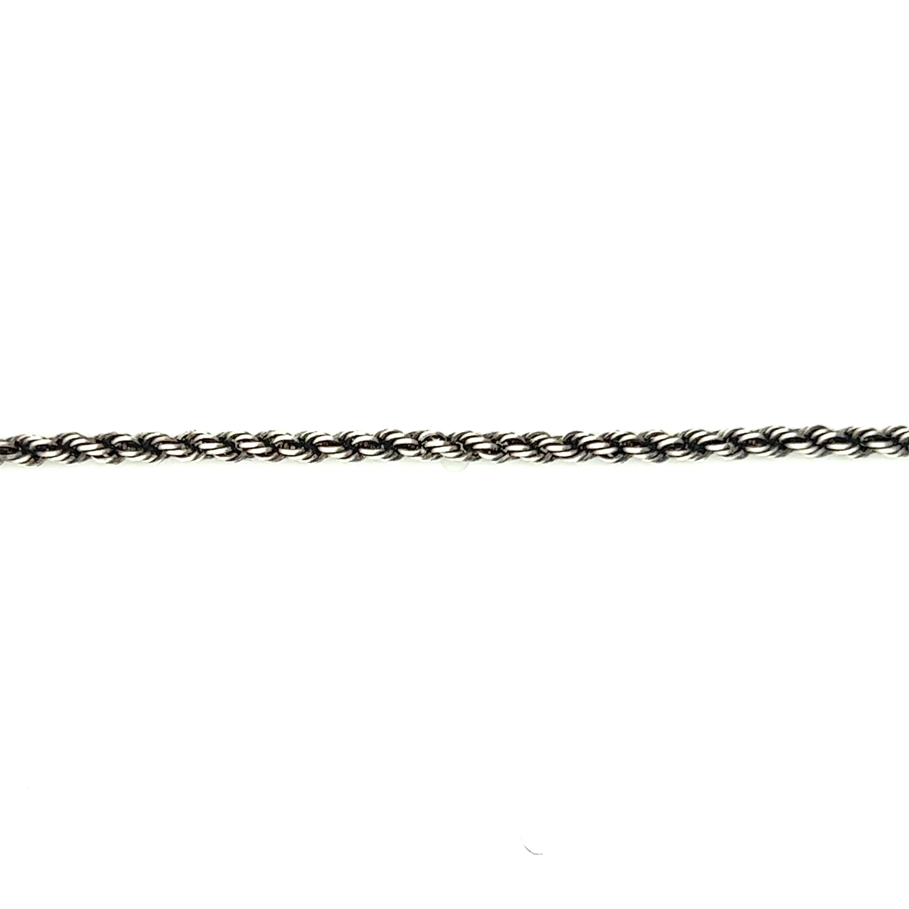Rope Chain 2.3mm with Ruthenium-plated Finish in Sterling Silver