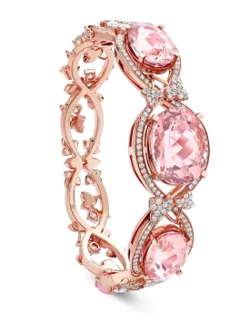 Secret Garden Column and Ivy Morganite Rose Gold Bangle