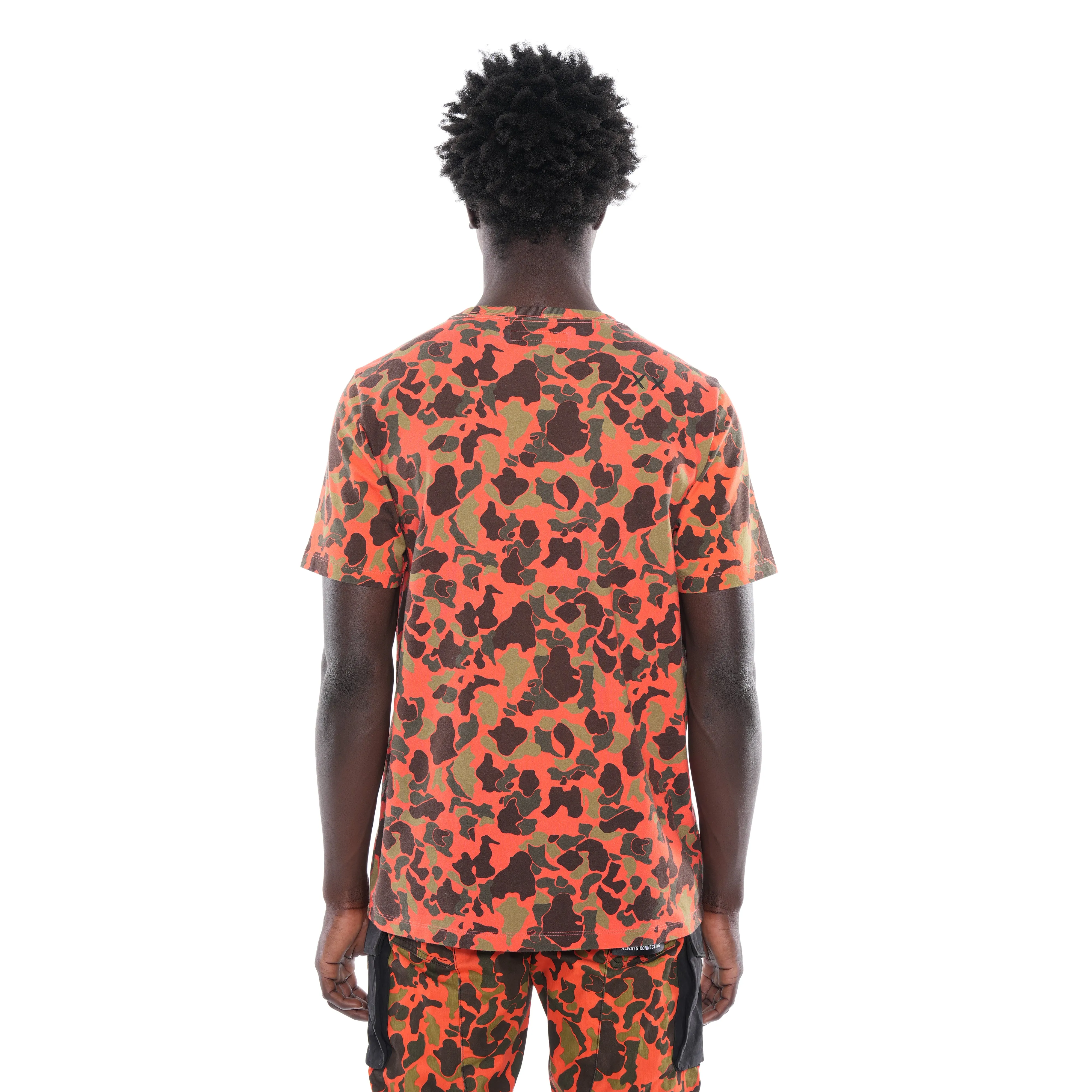 SHORT SLEEVE CREW NECK TEE "CAMO" IN CAMO ALL OVER PRINT