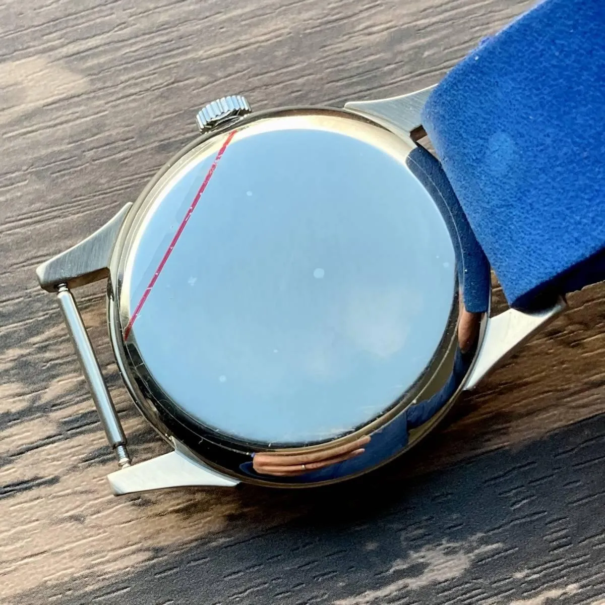 Soviet Wristwatch Manual Men's Blue 36mm Vintage Male