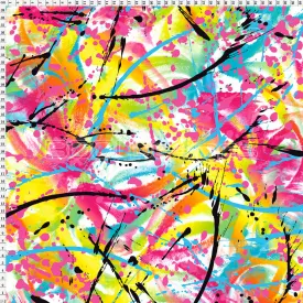 Spandex Action Painting White