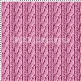 Spandex Printed Cable Knit Pink