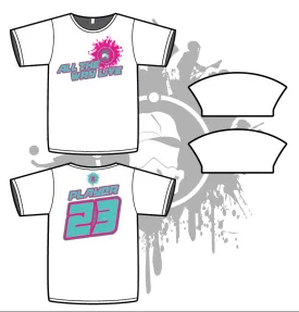 Splash Mask Mens Sub dye jersey Mint/Neon Pink (white only)