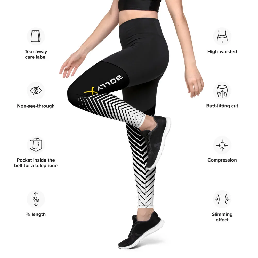 Striped Rockstar Compression Leggings
