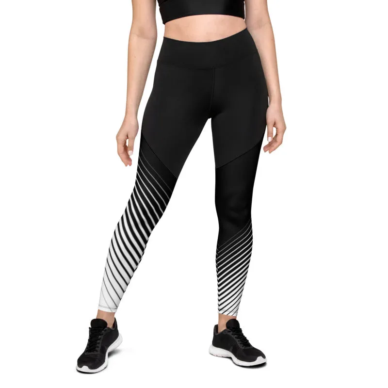 Striped Rockstar Compression Leggings