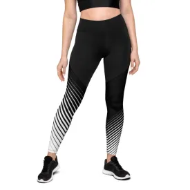 Striped Rockstar Compression Leggings