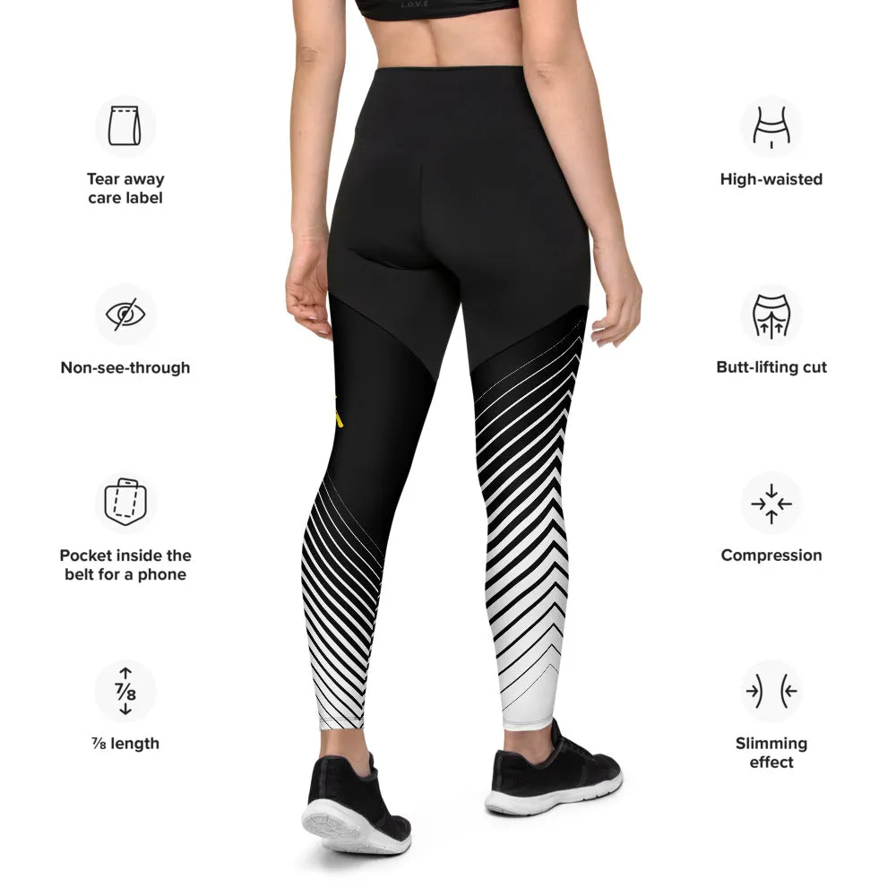 Striped Rockstar Compression Leggings