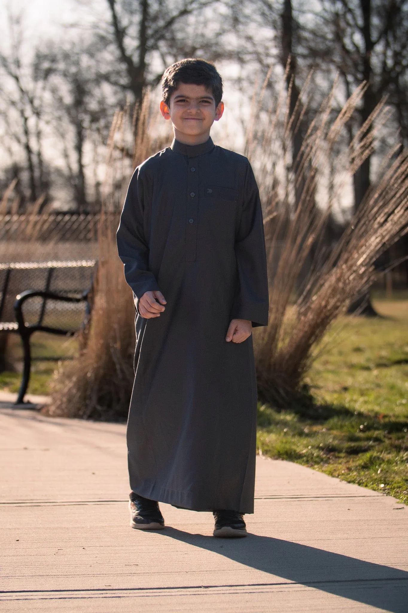 Supreme Kids Thobe Dark Gray ( Father& Son)