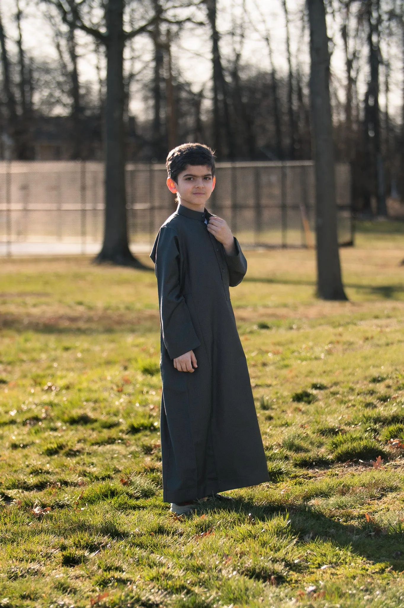 Supreme Kids Thobe Dark Gray ( Father& Son)
