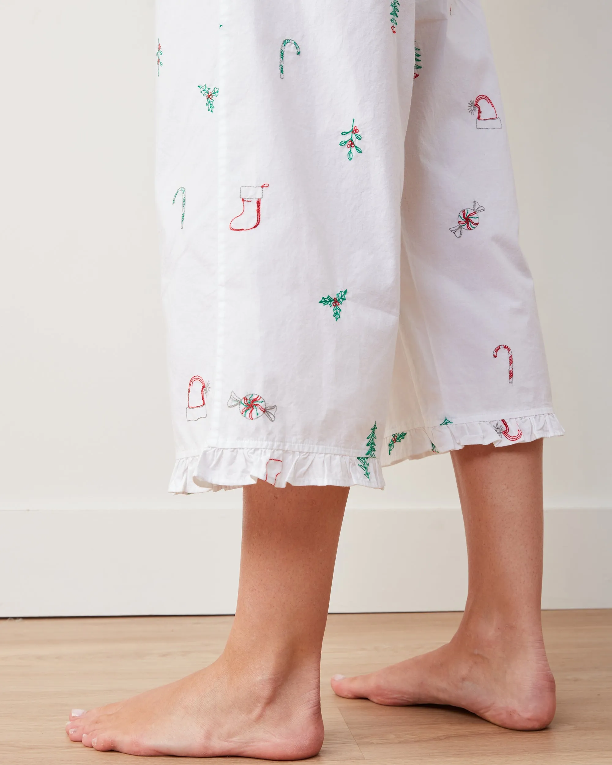 Sweet Wishes - Back to Bed Cropped Pant Set - Cloud
