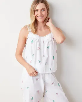 Sweet Wishes - Back to Bed Cropped Pant Set - Cloud