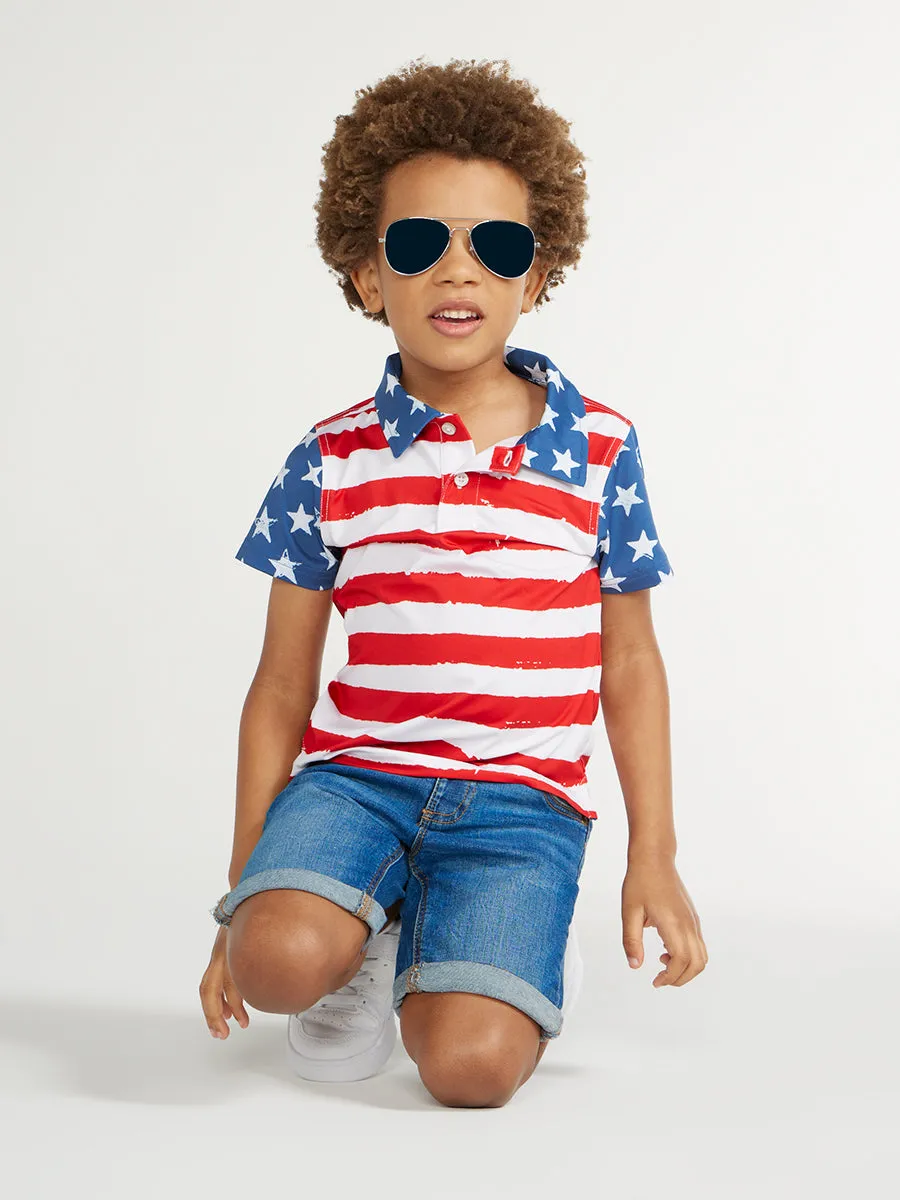 The Broad Stripes & Bright Stars (Little Kids Polo)