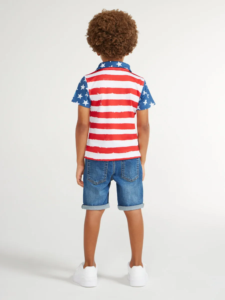 The Broad Stripes & Bright Stars (Little Kids Polo)