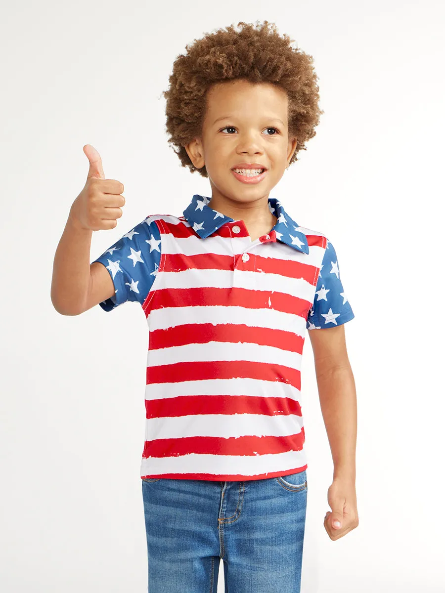 The Broad Stripes & Bright Stars (Little Kids Polo)