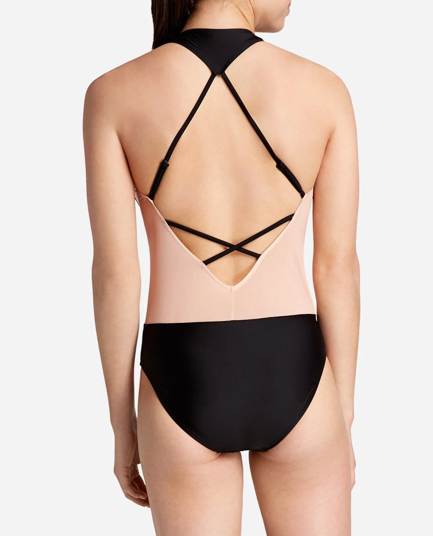 V-Neck Racerback Mesh Leotard
