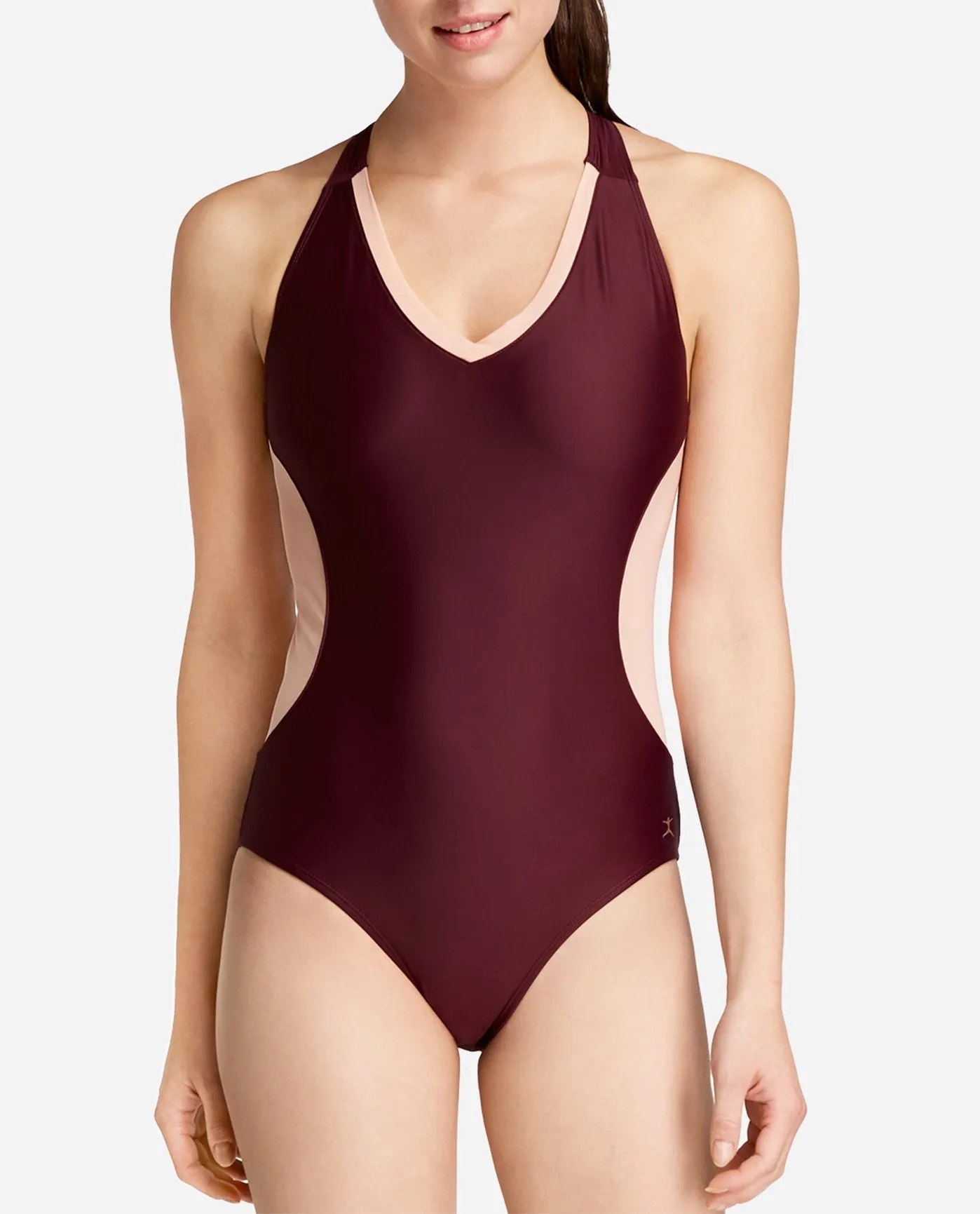 V-Neck Racerback Mesh Leotard