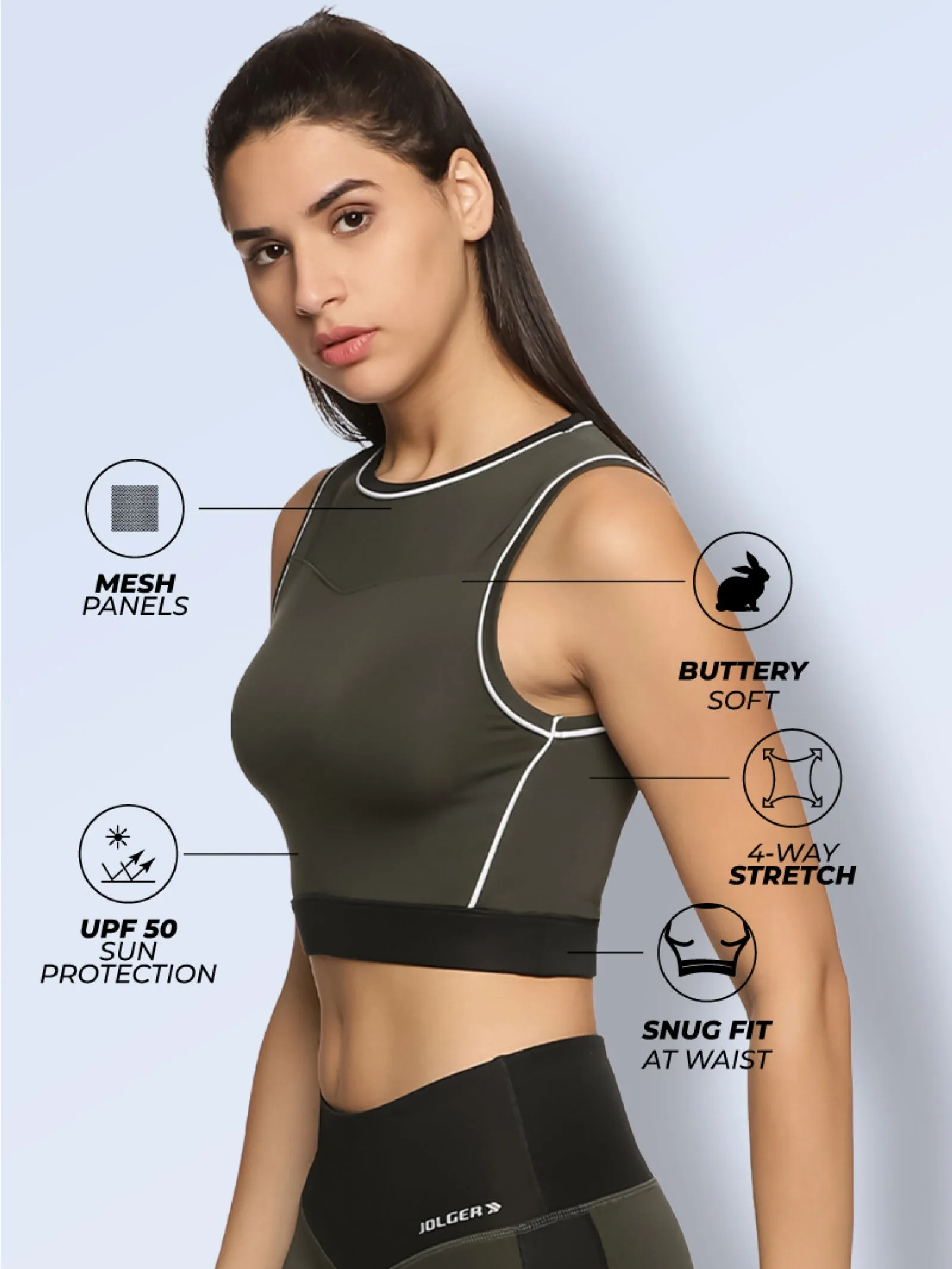 Women's Sleeveless Sports Crop Top