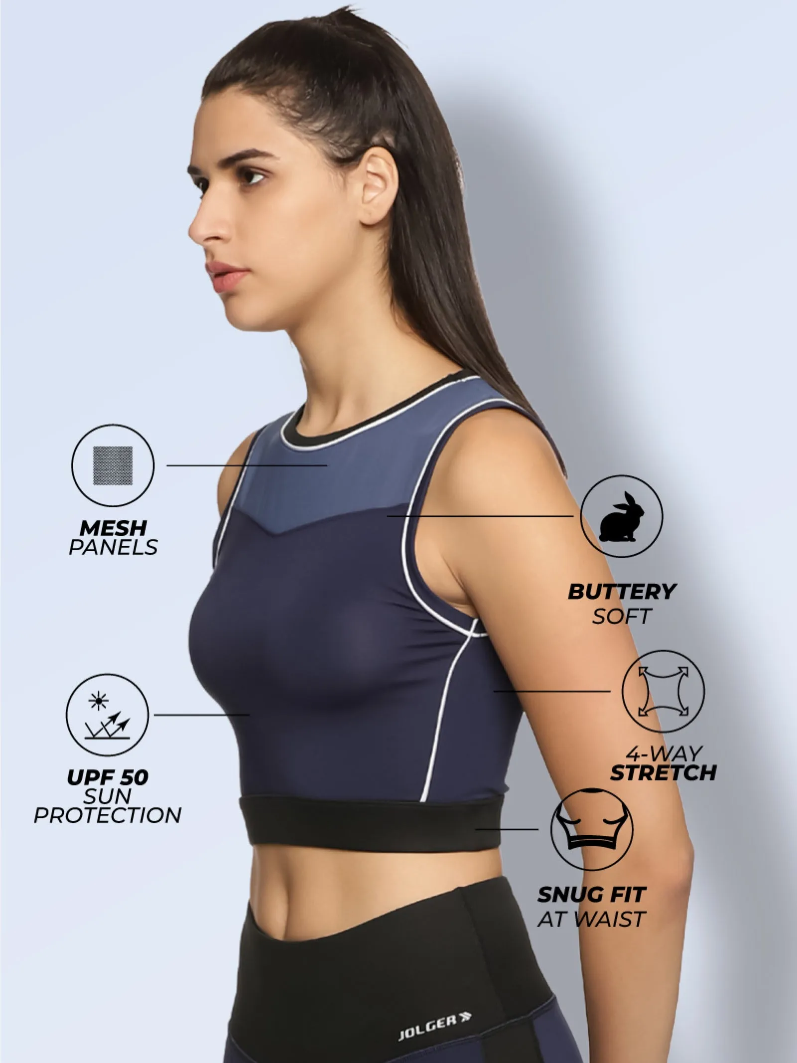 Women's Sleeveless Sports Crop Top